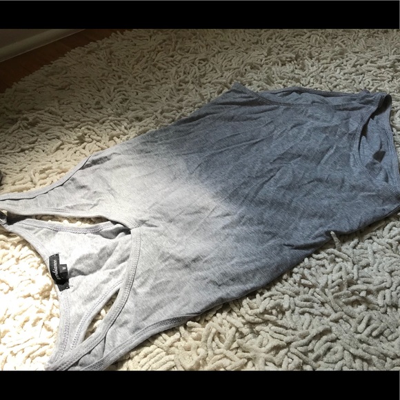 Grey Missguided Tank Bodysuit **NEVER WORN** - Picture 2 of 5